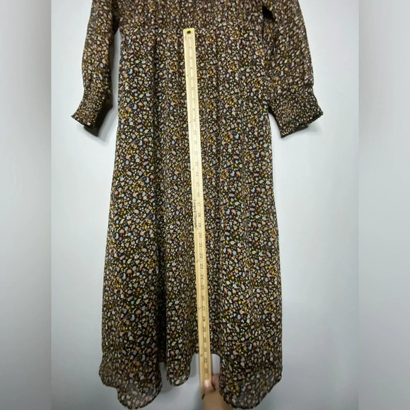 Madewell Resourced Georgette Smocked Neck Midi Dress in Folktale Paisley medium - Picture 4 of 12